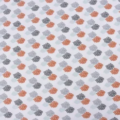 Baumwolljersey Jersey Bio Organic Tupfen Punkte Feuerwerk weiß grau orange mint 1,45m Breite