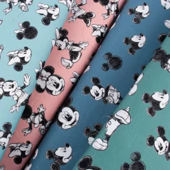 Baumwolljersey Jersey Digitaldruck Minnie Maus hellblau schwarz weiß 1,45m Breite