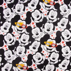 Baumwolljersey Jersey Disney Micky Maus Sterne weiß schwarz rot 1,50m Breite