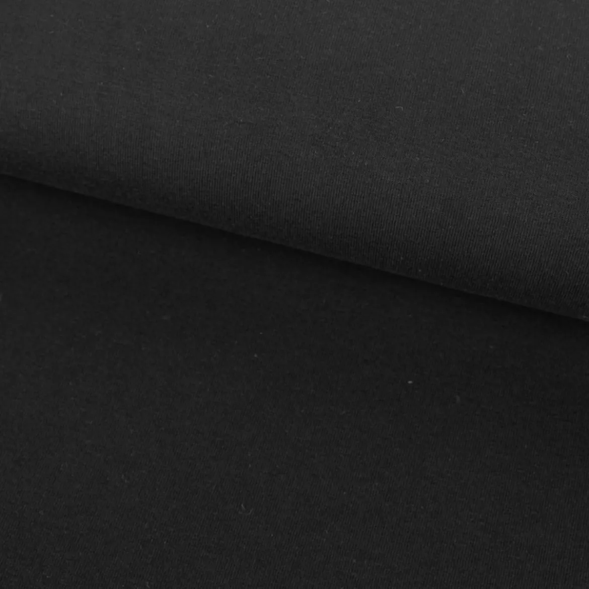 Baumwolljersey Jersey einfarbig schwarz 1,6m Breite