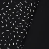 Baumwolljersey Jersey Konfetti Striche schwarz weiß 1,45m Breite