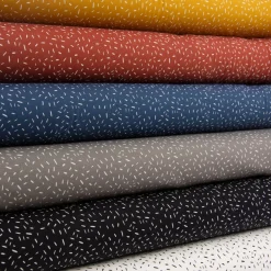 Baumwolljersey Jersey Konfetti Striche schwarz weiß 1,45m Breite