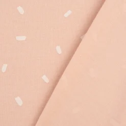 Baumwolljersey Jersey Konfetti Punkte Striche rosa wollweiß 1,50m Breite