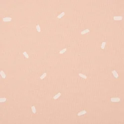 Baumwolljersey Jersey Konfetti Punkte Striche rosa wollweiß 1,50m Breite