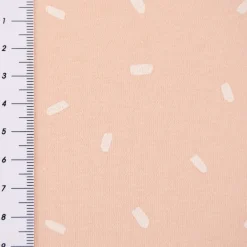 Baumwolljersey Jersey Konfetti Punkte Striche rosa wollweiß 1,50m Breite