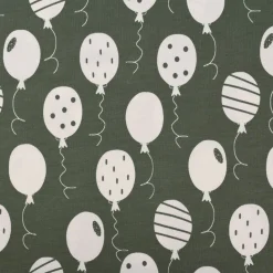 Baumwolljersey Jersey Luftballons khaki weiß 1,5m Breite