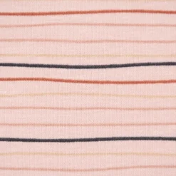 Baumwolljersey Jersey Streifen Wellen 2mm rosa rost beige schwarz 1,50m Breite