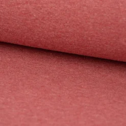 Baumwolljersey Melange Jersey einfarbig rot meliert 1,45m Breite