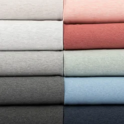 Baumwolljersey Melange Jersey einfarbig zartgrün meliert 1,45m Breite