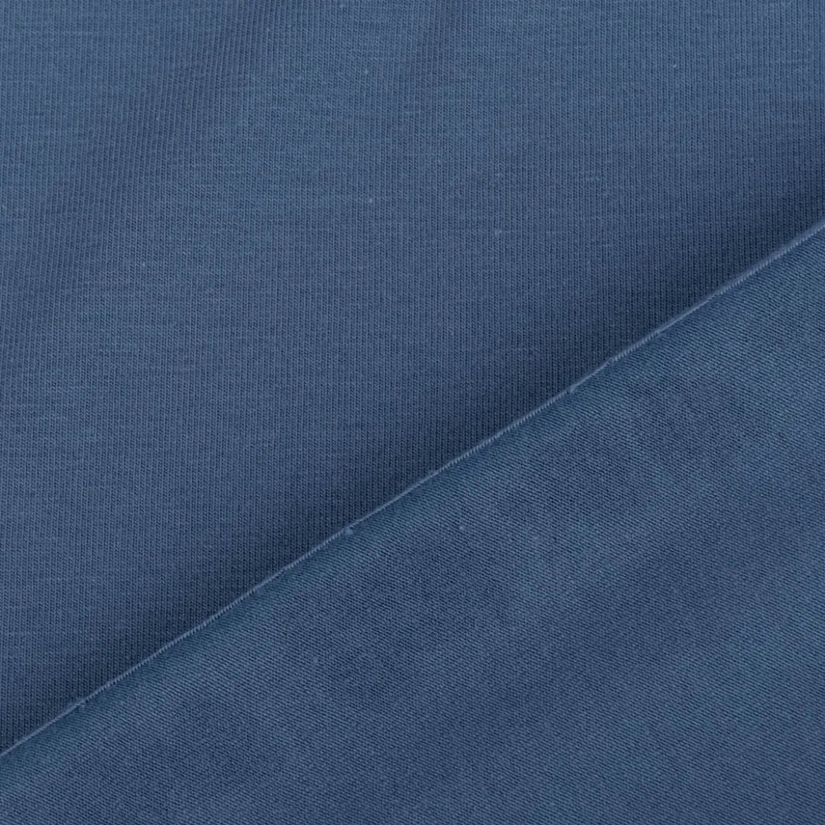 Baumwolljersey Organic Bio Jersey einfarbig indigo blau 1,5m Breite
