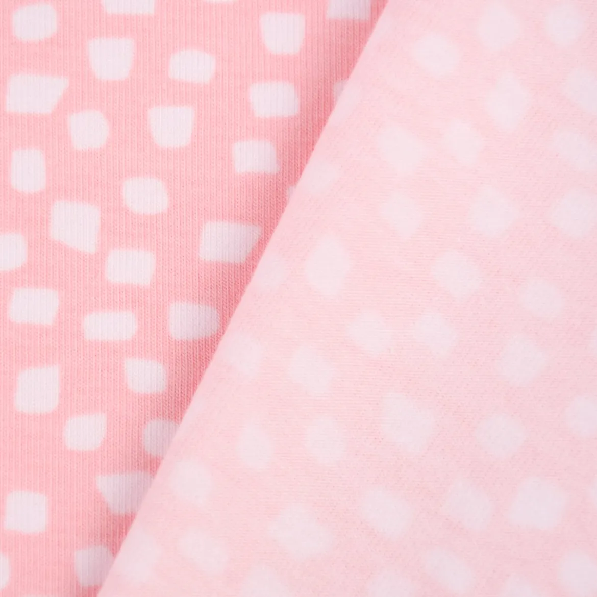 Baumwolljersey Organic Bio Jersey SHAPES Pinselstriche rosa weiß 1,5m Breite