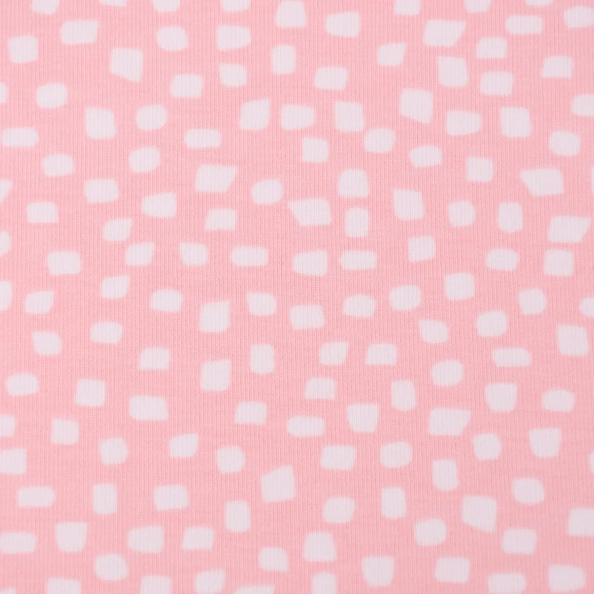 Baumwolljersey Organic Bio Jersey SHAPES Pinselstriche rosa weiß 1,5m Breite