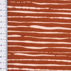 Baumwolljersey Organic Bio Streifen unregelmäßig rost rosa 1,5m Breite