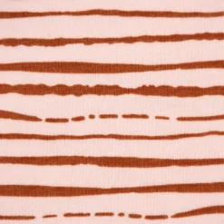 Baumwolljersey Organic Bio Streifen unregelmäßig rosa rost 1,5m Breite