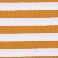 Baumwolljersey Streifen 1cm Breite weiß ocker gelb 1,5m Breite