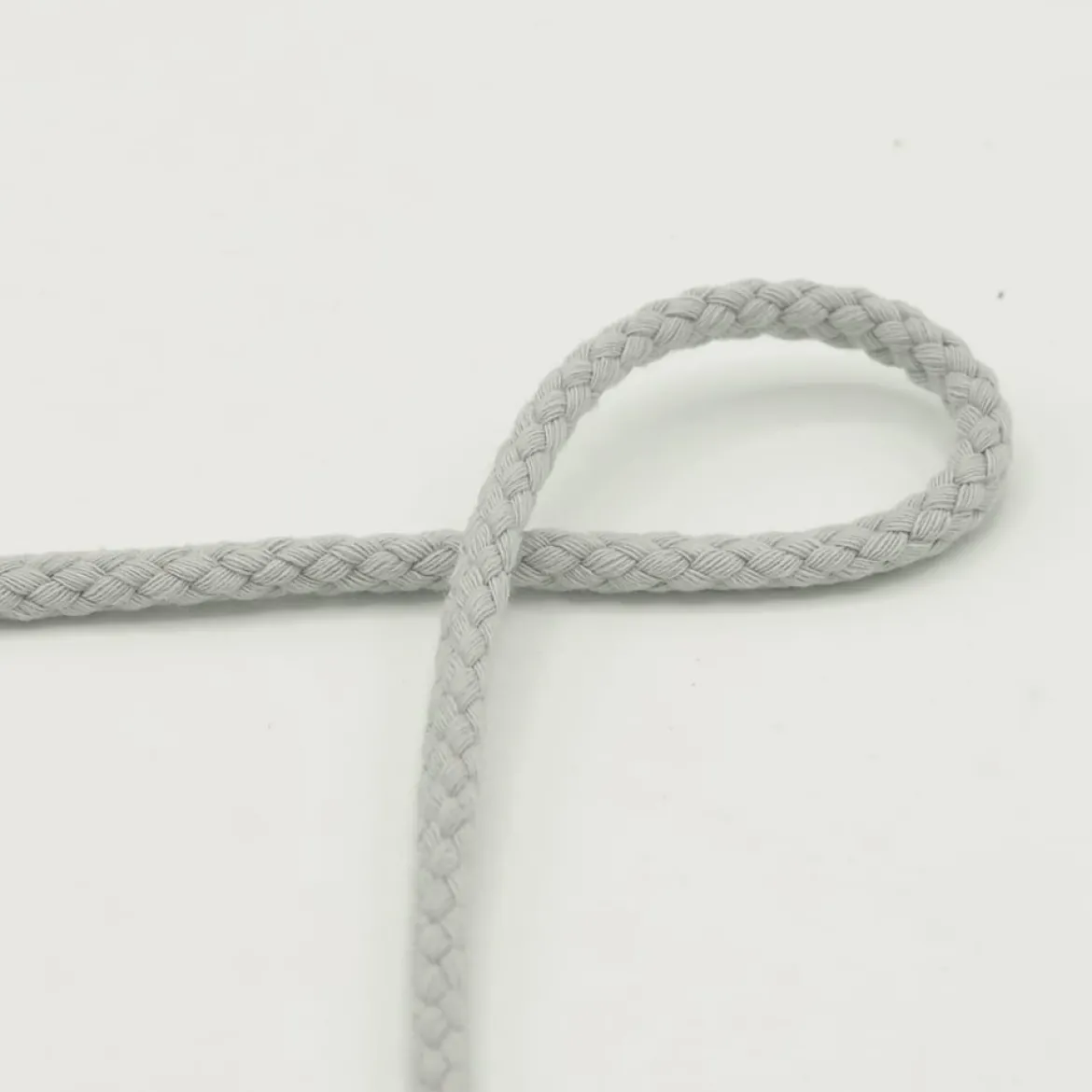 Baumwollkordel Kordel silver grey Breite: 6mm