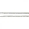 Baumwoll Kordel Spinnennetz natur hellblau Breite: 8mm