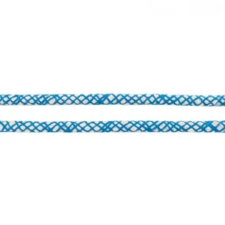 Baumwoll Kordel Spinnennetz natur aqua blau Breite: 8mm