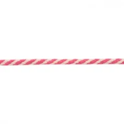 Baumwoll-Kordel Zierband natur pink Breite: 7mm