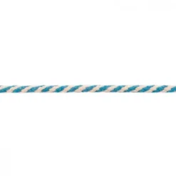 Baumwoll-Kordel Zierband natur aqua Breite: 7mm