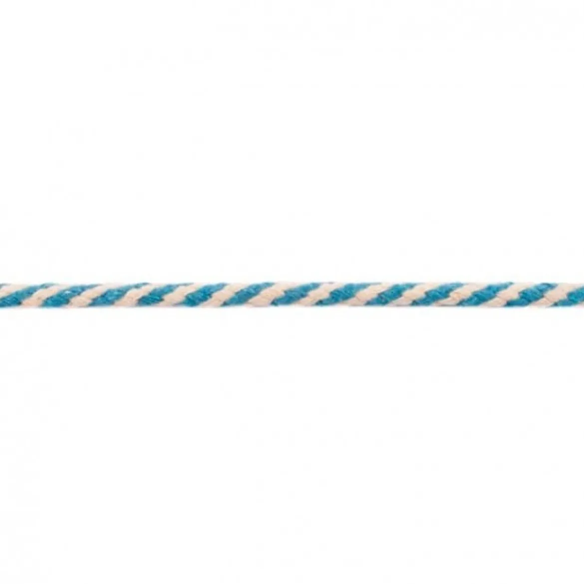 Baumwoll-Kordel Zierband natur aqua Breite: 7mm