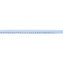 Baumwoll Schrägband Häkelborte uni hellblau Meterware Breite: 1,5cm