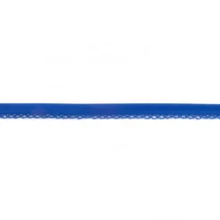 Baumwoll Schrägband Häkelborte uni blau Meterware Breite: 1,5cm