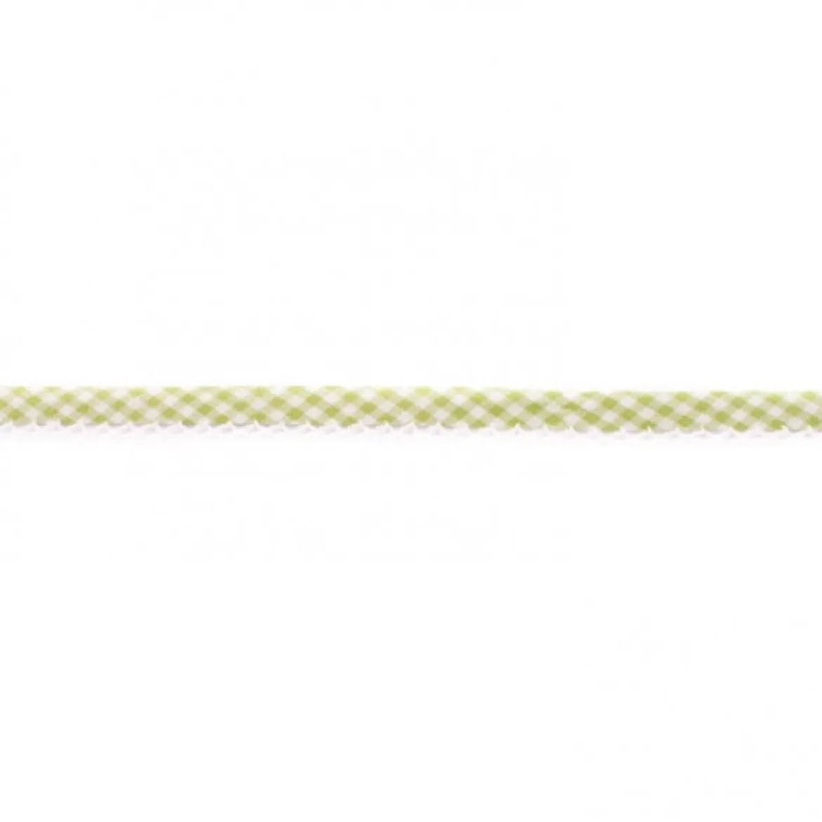 Baumwoll Schrägband Häkelborte Kariert lime weiß Meterware Breite: 1,5cm
