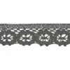 Baumwoll-Spitze Häkelspitze Meterware grau Breite: 30mm