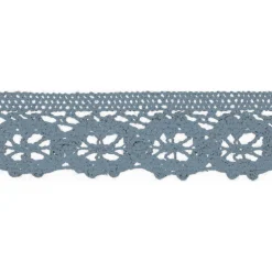 Baumwoll-Spitze Häkelspitze Meterware blau Breite: 30mm