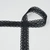 Baumwoll-Spitze Häkelspitze Meterware schwarz Breite: 25mm