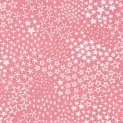 Baumwollstoff ANGGUN Sterne rosa weiß 1,5m Breite