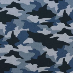 Baumwollstoff ARMY Camouflage Tarnmotiv blau 1,50m Breite