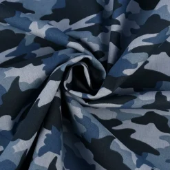 Baumwollstoff ARMY Camouflage Tarnmotiv blau 1,50m Breite
