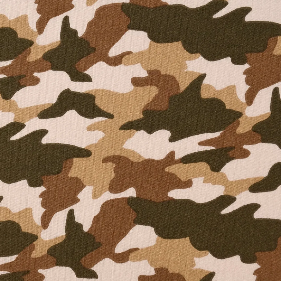 Baumwollstoff ARMY Camouflage Tarnmotiv beige braun 1,50m Breite