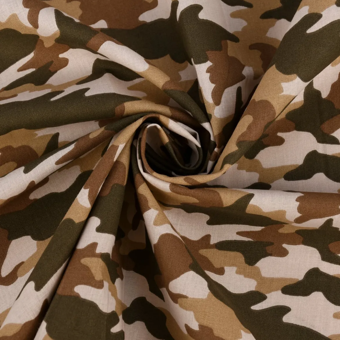 Baumwollstoff ARMY Camouflage Tarnmotiv beige braun 1,50m Breite