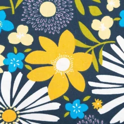 Baumwollstoff Choupette Blumen blau bunt 1,47m Breite