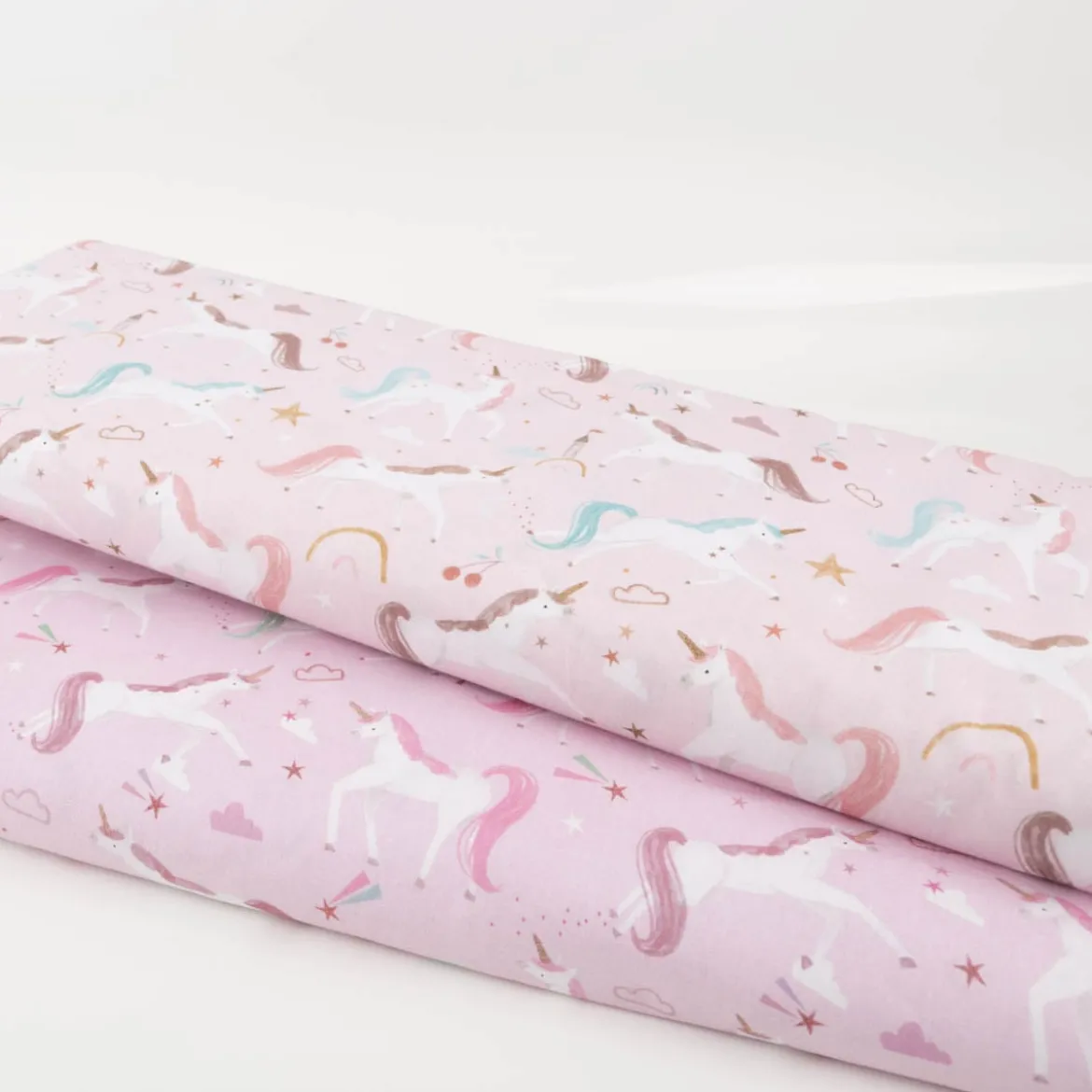 Baumwollstoff Coline Einhorn rosa 1,47m Breite