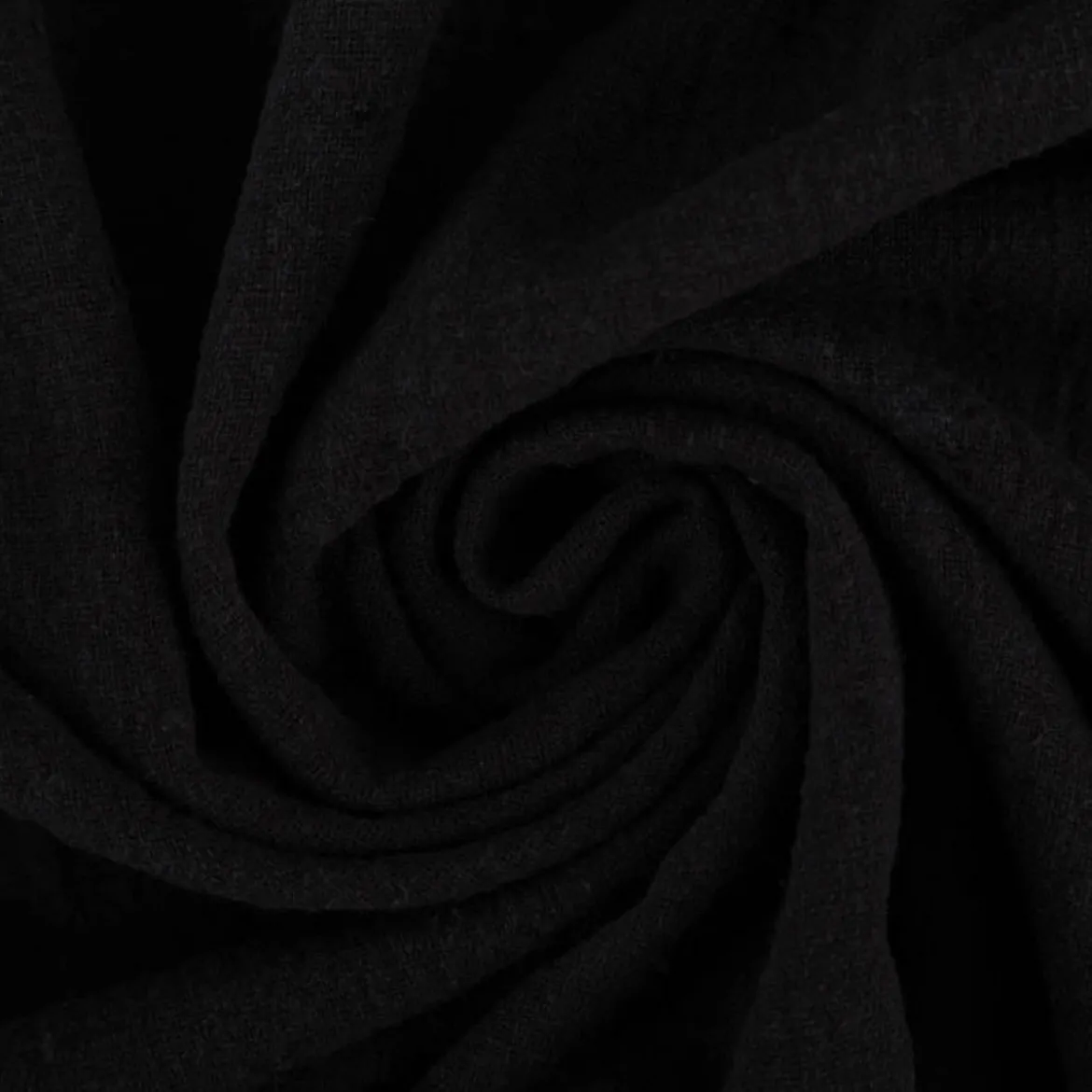 Baumwollstoff Cotton Slub washed schwarz 1,30m Breite
