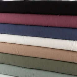 Baumwollstoff Cotton Slub washed schwarz 1,30m Breite