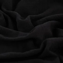 Baumwollstoff Cotton Slub washed schwarz 1,30m Breite