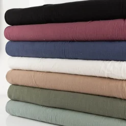 Baumwollstoff Cotton Slub washed ecru 1,30m Breite