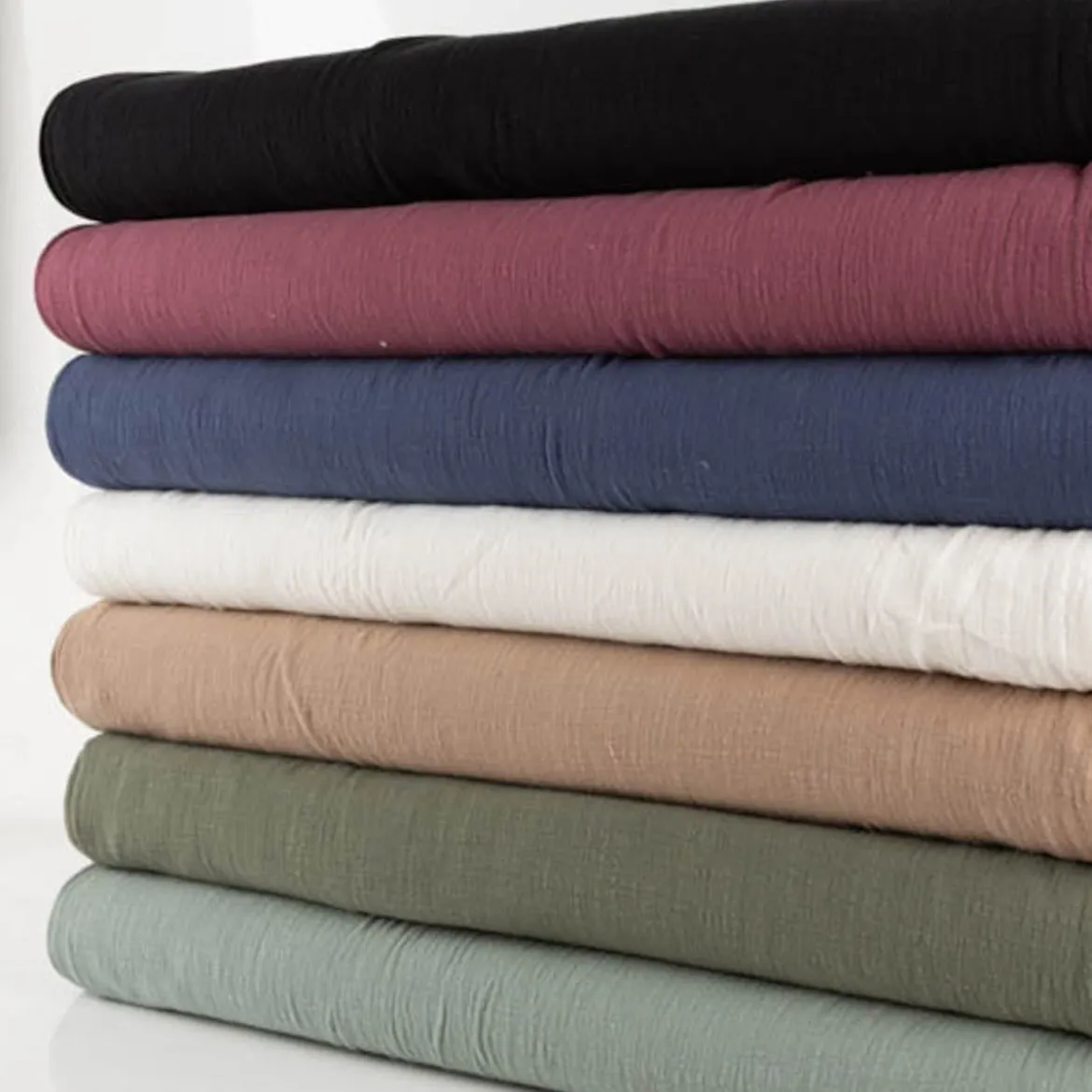 Baumwollstoff Cotton Slub washed ecru 1,30m Breite
