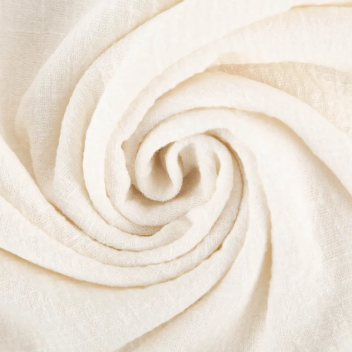 Baumwollstoff Cotton Slub washed ecru 1,30m Breite