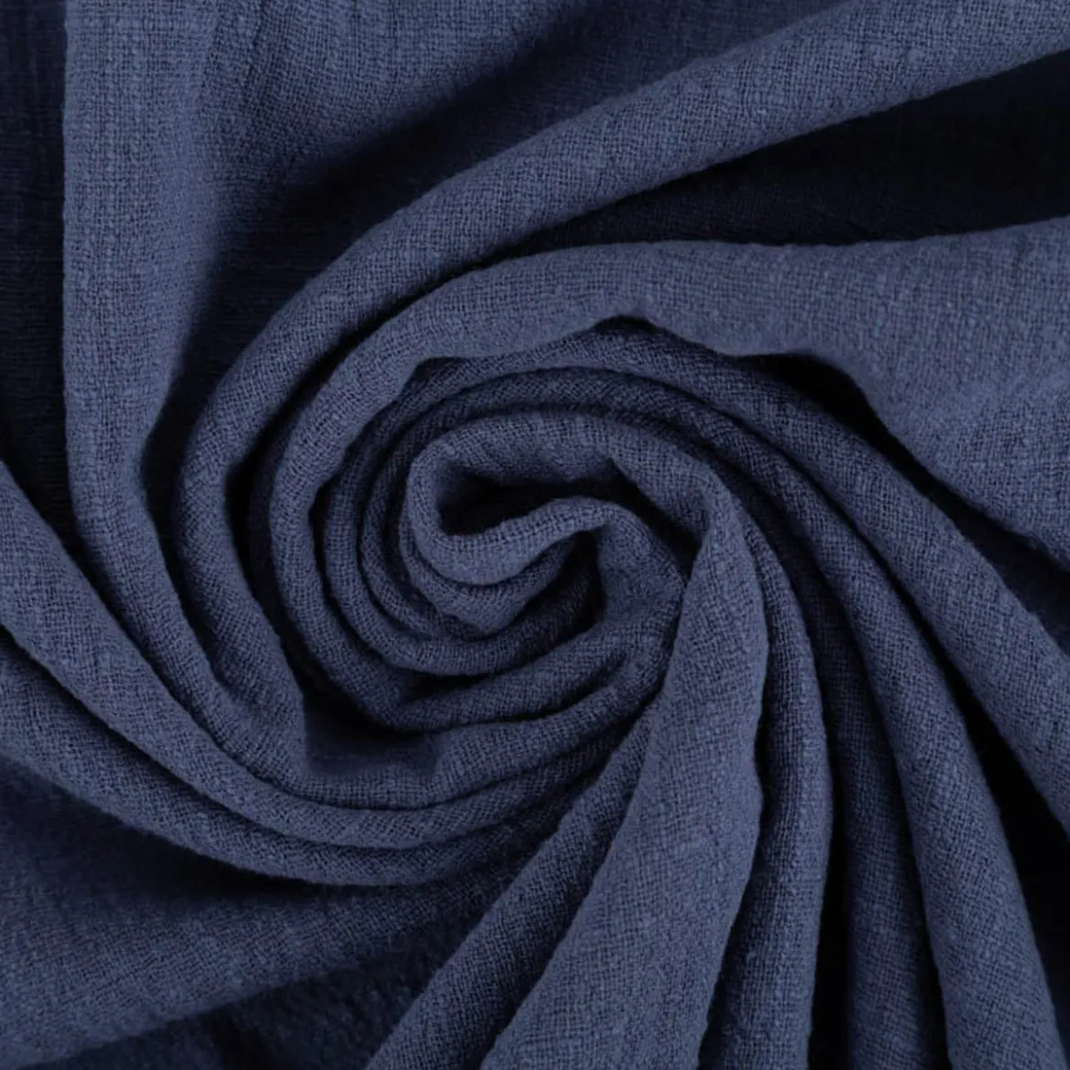 Baumwollstoff Cotton Slub washed jeansblau 1,30m Breite