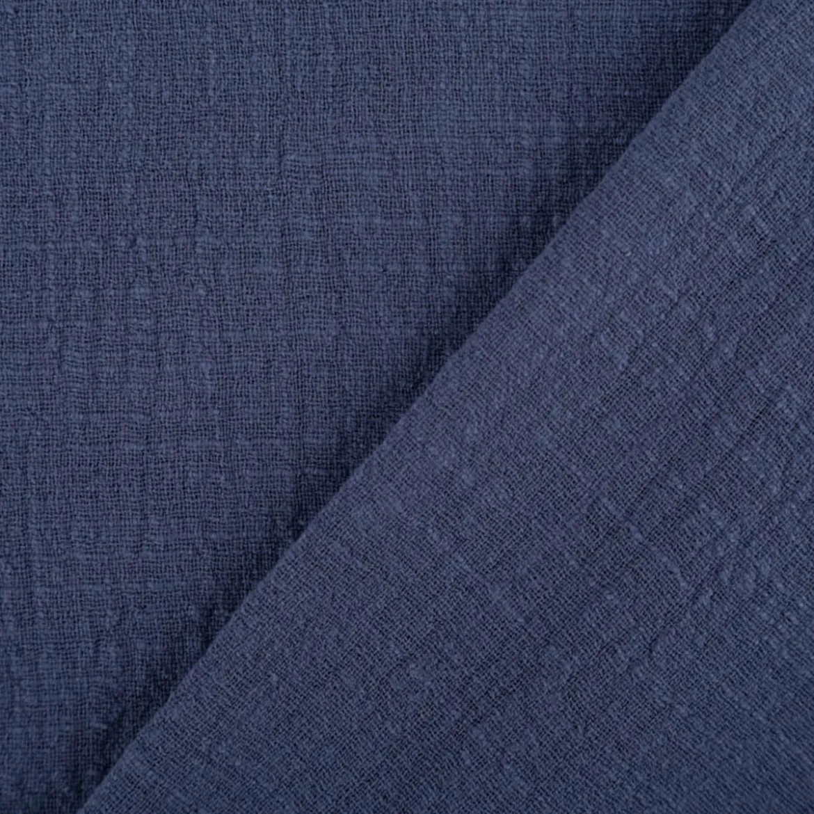 Baumwollstoff Cotton Slub washed jeansblau 1,30m Breite