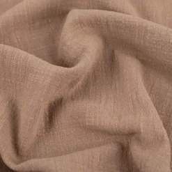 Baumwollstoff Cotton Slub washed taupe-braun 1,30m Breite