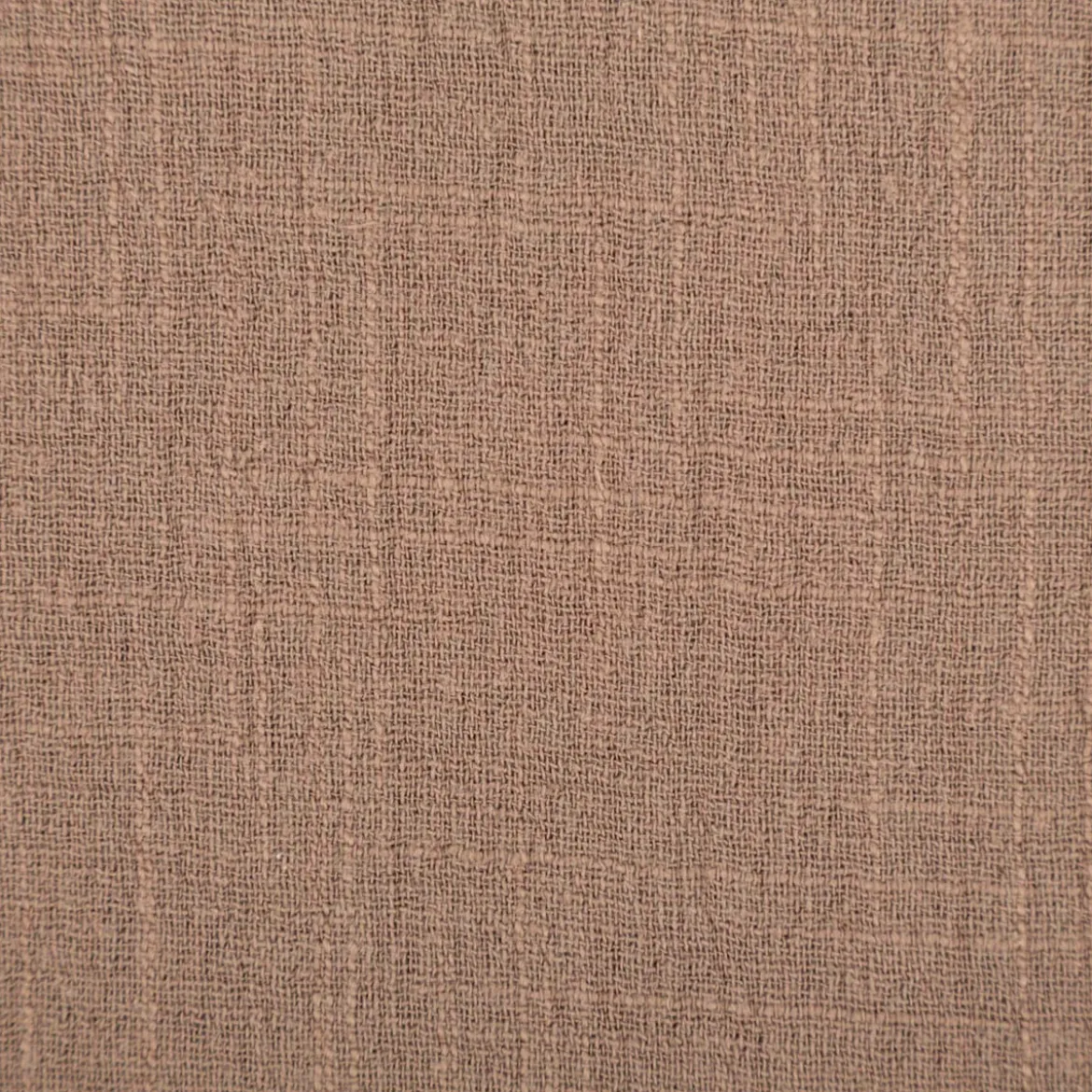 Baumwollstoff Cotton Slub washed taupe-braun 1,30m Breite