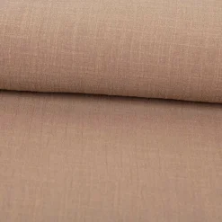 Baumwollstoff Cotton Slub washed taupe-braun 1,30m Breite