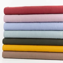 Baumwollstoff Cotton Slub washed rot 1,30m Breite